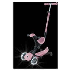 Globber GO UP Deluxe LIGHTS ECOLOGIC 360° romobil, sklopivi, svjetleći kotači, roza (697-510)