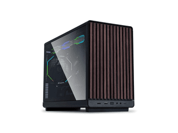 Lian Li DAN Cases A3 drveno kućište za računalo, Micro-ATX, kaljeno staklo, crno (A3X-WDG)