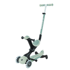 Globber GO UP Deluxe LIGHTS ECOLOGIC skuter od 360°, sklopivi, svjetleći kotači, pistacija zelena (697-505)