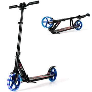 Northix Dječji sklopivi romobil s LED kotačima i podesivom ručkom