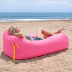 VIVVA® Napuhivačka ležaljka 180 cm, prijenosna zračna sofa s torbom, lagana i udobna za kampiranje i plažu | COMFYAIR Ružičasta