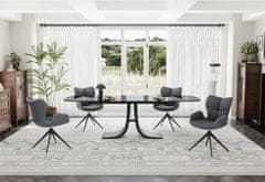 Fort Produživi stol za blagovanje BUBBLE (crna)