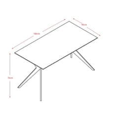 Fort Blagovaonski stol OLTEN NEW 180 (bijeli mramor)