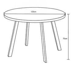 Fort Okrugli blagovaonski stol DALAS (smeđa)