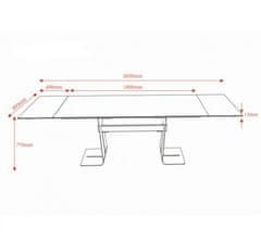 Fort Proširivi blagovaonski stol NIMIS (smeđa)