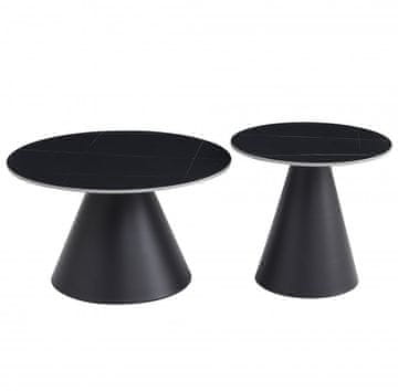 Fort Set od dva klupska stoli PALIN (crna)