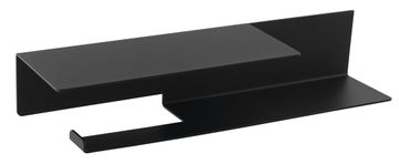 SAPHO Držač toaletnog papira s policom, crna mat, 35 cm, SAPHO