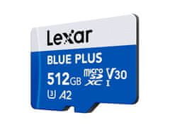 Lexar BLUE PLUS memorijska kartica, Micro SDXC, 512 GB, 170 MB/s, UHS-I, s adapterom (LMSBLPL512G-BNANG)
