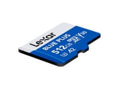 Lexar BLUE PLUS memorijska kartica, Micro SDXC, 512 GB, 170 MB/s, UHS-I, s adapterom (LMSBLPL512G-BNANG)