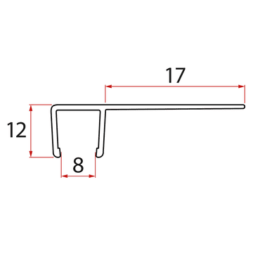 Gelco Set okomitih brtvila za staklo 8/8mm, 2000mm, GELCO - 2-godišnje jamstvo