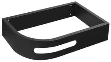 SAPHO PULSE konzola s držačem ručnika, desna, crna mat oklopka