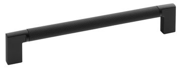 SAPHO Rebrasta metalna ručka, 174/160mm, crna mat završna obrada