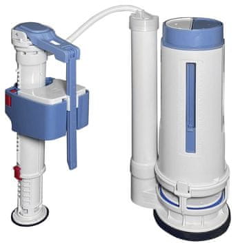 SAPHO Komplet za ispiranje s DUAL gumbom, donje punjenje 1/2", Kromirani završetak