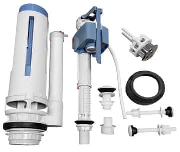 SAPHO Crni Splachovací set s DUAL gumbom, doljnja ulazna veza 1/2", 49mm