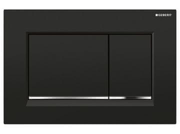 Geberit GEBERIT SIGMA30 Tipka, Crni sjaj/Krom, Dvostruko, Za Kombifix/Duofix, 246x164mm