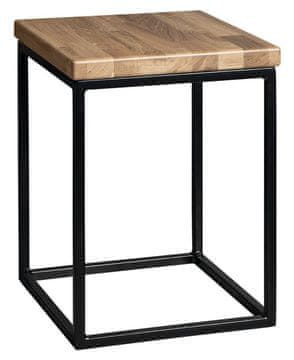 SAPHO SKA Industrijska Crna Mat Drvena Stolica 31x41cm