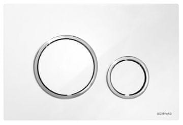 Schwab SCHWAB VELA kontrolna tipka, 247x165 mm, bijela/krom