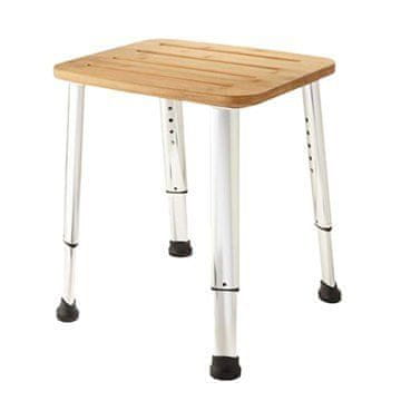 SAPHO Bambusova podesiva kupaonska stolica SAPHO