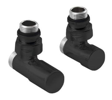 SAPHO Kompaktni crni priključni set za ručni kutni ventil, mat crna