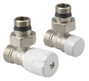 AQUALINE ECO Kutni Spojni Set za Centralno Grijanje, Nikl/Bijela