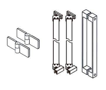 Gelco TRINITY crna mat vrata s bočnim staklom, lijeva, 2000 mm, bez obloga