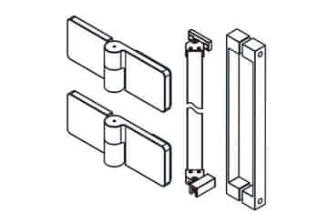 Gelco TRINITY Komponente za nišna vrata, crna mat, desna