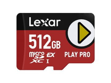 Lexar PLAY PRO memorijska kartica, Micro SDXC Express 7.1, 512 GB, 900 MB/s, V30 (LMSXPS0512G-BNNNG)