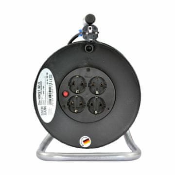 Bachmann produžni kabel PVC kolut 4x220V 25m crni IP20 392.180