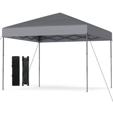 Northix Sklopivi paviljon 3x3 m UV50+ Oxford tkanina sivi