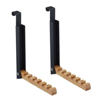 Northix Vješalica za odjeću za preklopna vrata, set od 2 komada, metal i drvo