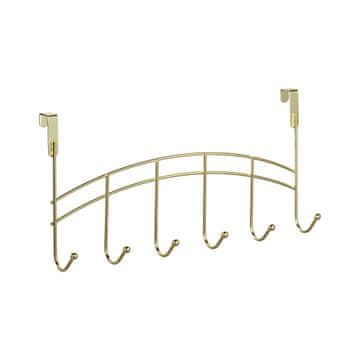 Northix Vješalica za odjeću za vrata sa 6 kuka, metalna konstrukcija