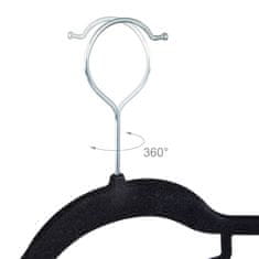 Northix Uski set od 20 baršunastih vješalica za odjeću – protuklizne