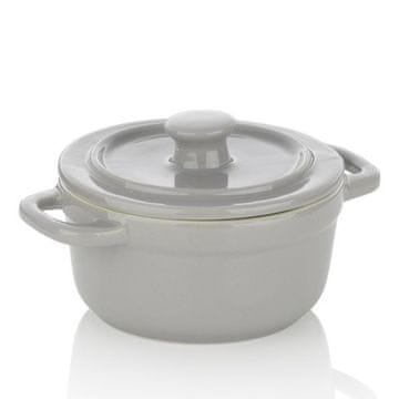 Kela Posuda za posluživanje i pečenje KL-15289 Malin ceramic light gray with lid 9.5cm 14.0cm