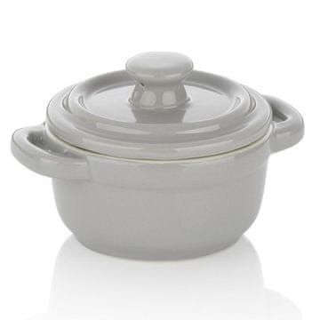 Kela Posuda za posluživanje i pečenje KL-15290 Malin ceramic light gray with lid 8.0 cm,10.0 cm