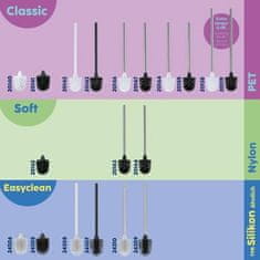 Kela Četka za WC KL-20138 La Brosse duga ručka od nehrđajućeg čelika, bijela sjajna