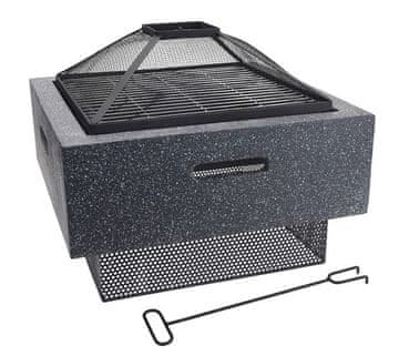 ProGarden Kamin s roštiljem KO-CM7000160 s poklopcem od mramora/čelika