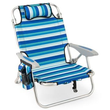 Northix Sklopiva stolica za plažu s hladnjakom 150 kg aluminij