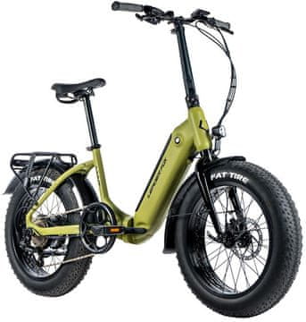 Leader Fox E-BIKE 20" CODY-1, FOLDING BIKE, ARMY GREEN (REAR MOTOR)