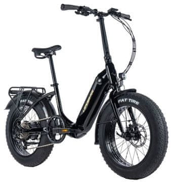 Leader Fox E-BIKE 20" CODY-2, FOLDING BIKE, BLACK SHINY (REAR MOTOR)