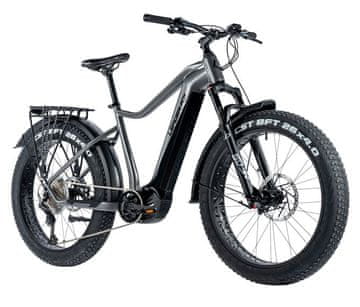 Leader Fox Električni FAT Bike 26" BRASA, Sivi Sjaj, Panasonic Motor, Lagani Aluminijski Okvir