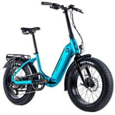 Leader Fox E-BIKE 20" CODY-3, FOLDING BIKE, BLUE LIGHT (REAR MOTOR)