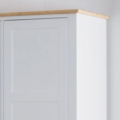 Fort Garderobni ormar BROAD SA TIHIM ZATVARANJEM - BIJELA + NATUR