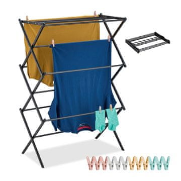 Northix Uvlačiva drvena rešetka za penjačice, podesiva širina 50-150 cm, crna