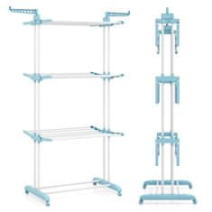 Northix Sklopivi stalak za sušenje odjeće s 4 razine, rotirajuća krila, metalni okvir
