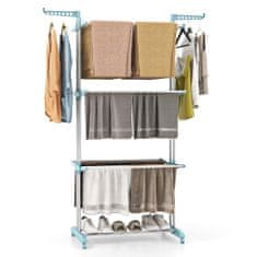 Northix Sklopivi stalak za sušenje odjeće s 4 razine, rotirajuća krila, metalni okvir