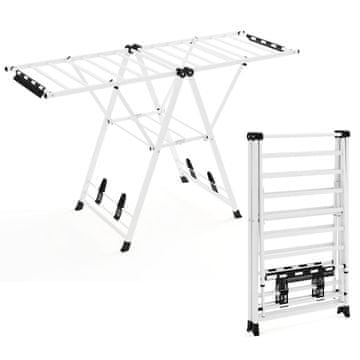 Northix Sklopivi stalak za sušenje odjeće, podesiva krila 99–168 cm, čelični okvir