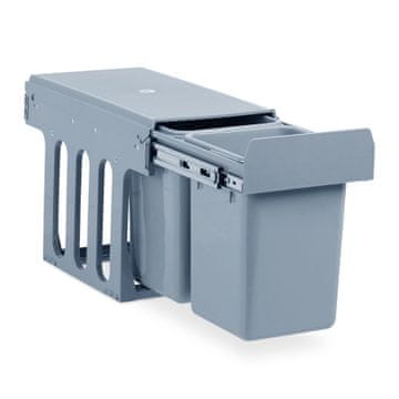 Northix Izvlečna sortirna kanta za odpad z 2 plastičnima kantama