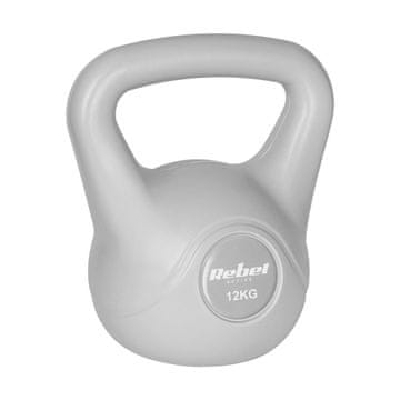 Rebel REBEL ACTIVE Kettlebell od lijevanog željeza, bitumenski, sivi, 12 kg