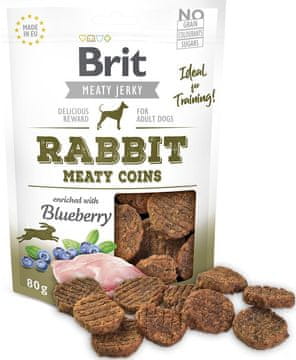 Brit BRIT Mesne grickalice novčići od kunića - poslastica za pse - 80g