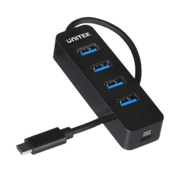 Unitek UNITEK HUB USB-C 4xUSB-A 3.1, 10W, H1117B